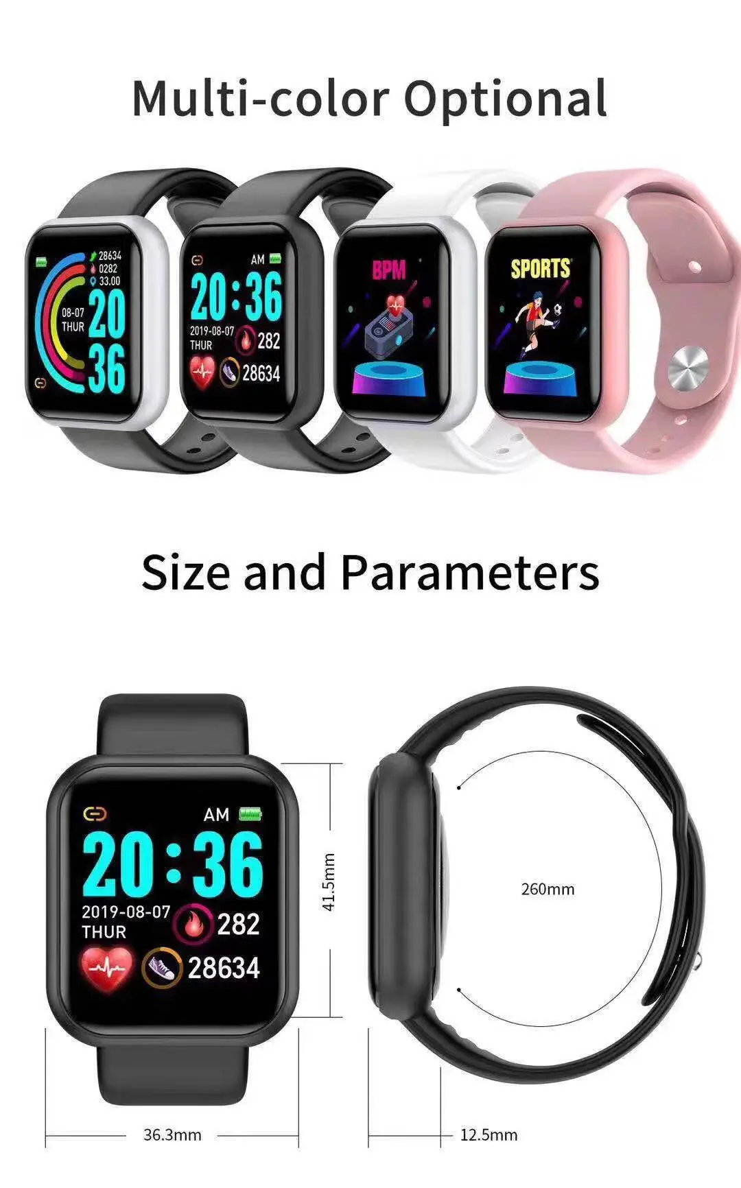 Watch Smartwatch Android - D20 Pro Akıllı Saat Erkek Y68