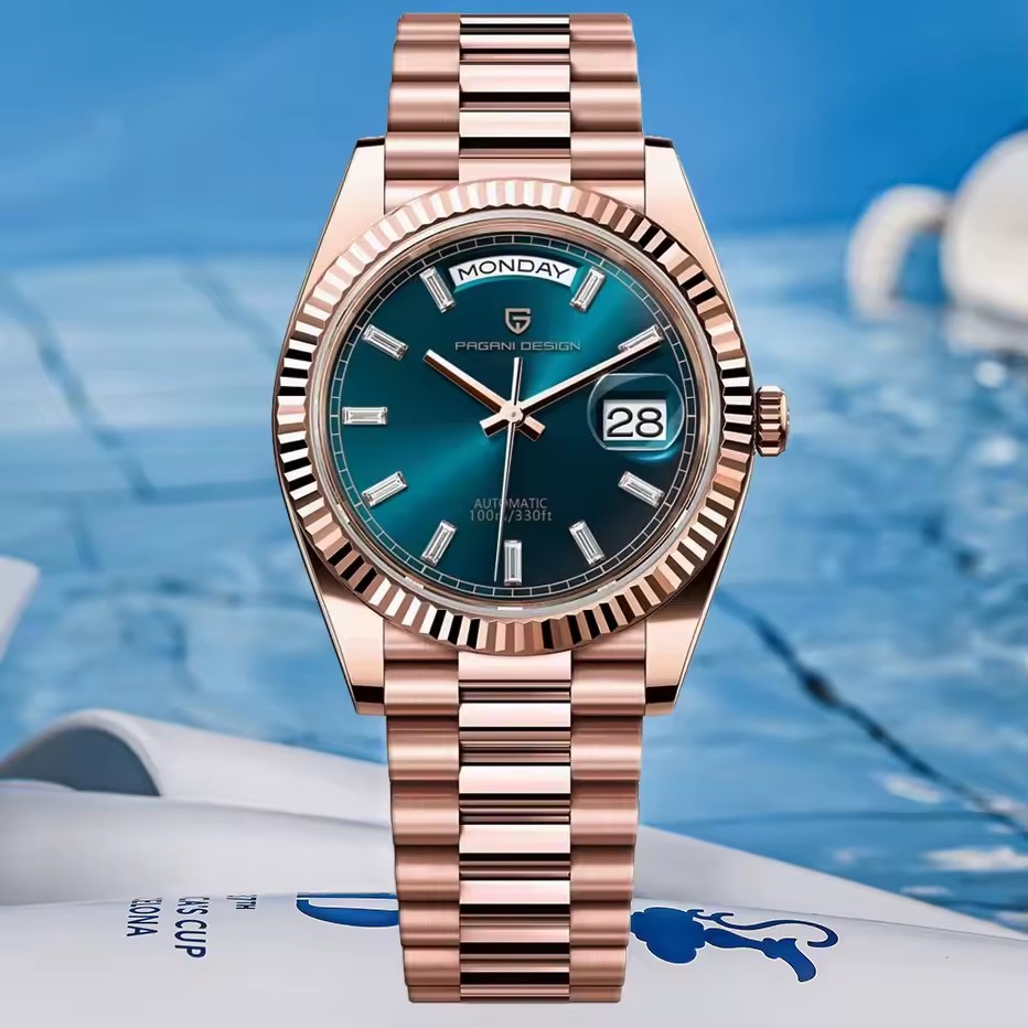 Rolex Watch Datejust - PAGANI DESIGN Yeni Gül Altın Rengi