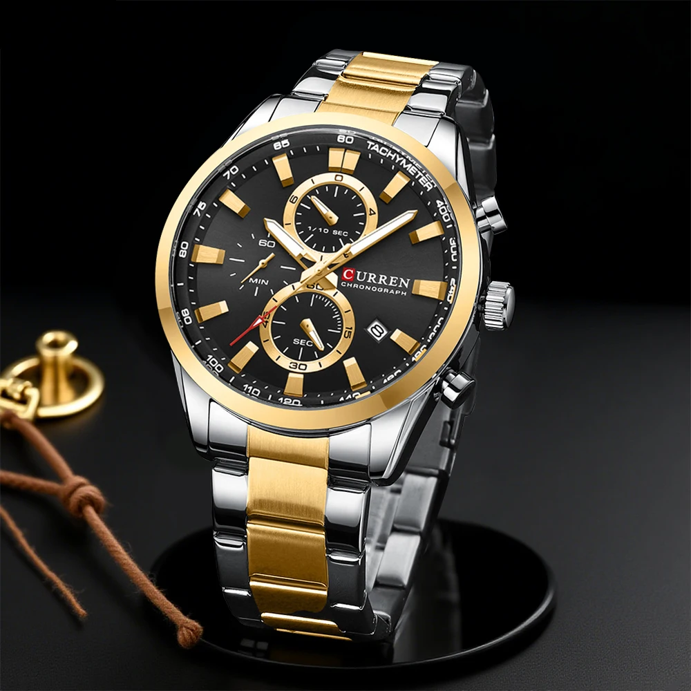 Analog Quartz Watch - CURREN Casual Kuvars Chrono Spor Saatler