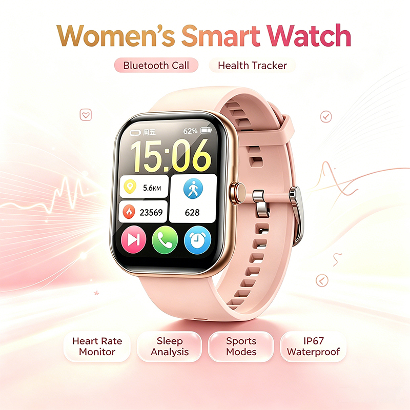 Smartwatch Ladies Watches For Women - Kadın Akıllı Saat BT Arama Nabız