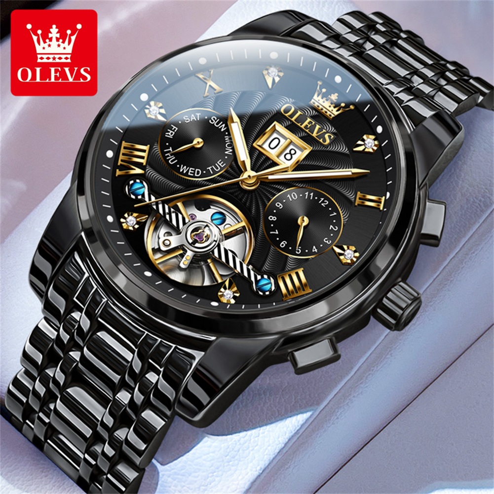 Rolex Watch Datejust - OLEVS Klasik erkek Saatleri Tourbillon Çok