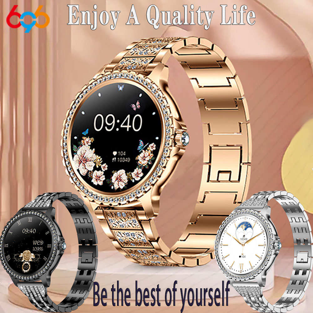 Smartwatch Ladies Watches For Women - 696 yeni mavi diş çağrı kadın