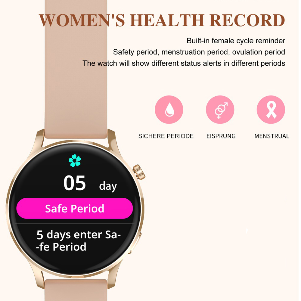 Smartwatch Ladies Watches For Women - Kadın Akıllı Saati Kalp Ritmi Monitörü