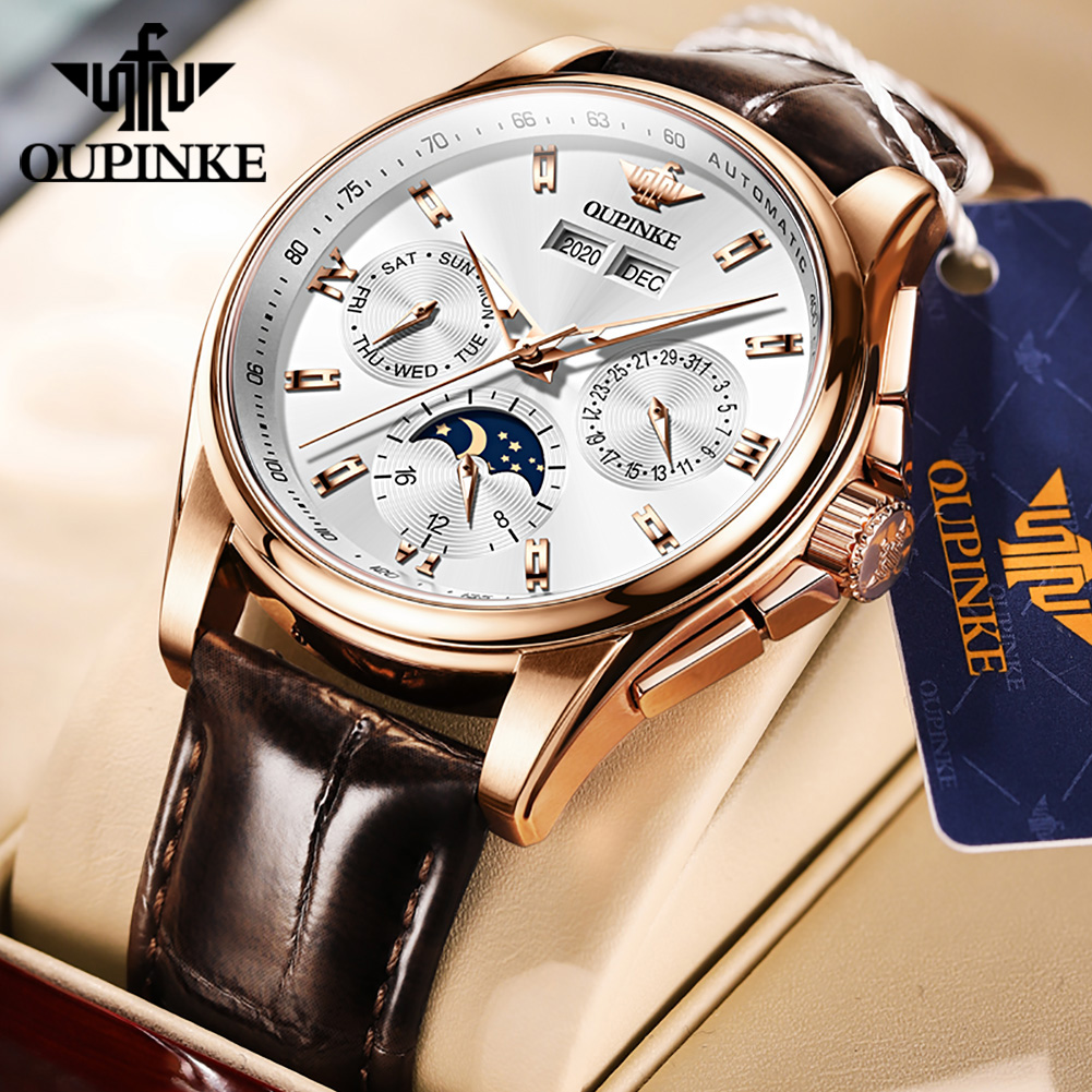 Anti-Magnetic Watch - OUPINKE erkek saatleri rahat trend deri