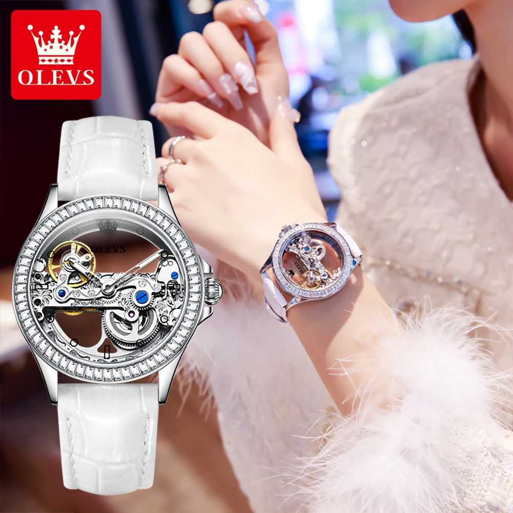 OLEVS çift saatleri orijinal t - Skeleton Mechanical Watch incelemesi ve fiyatı
