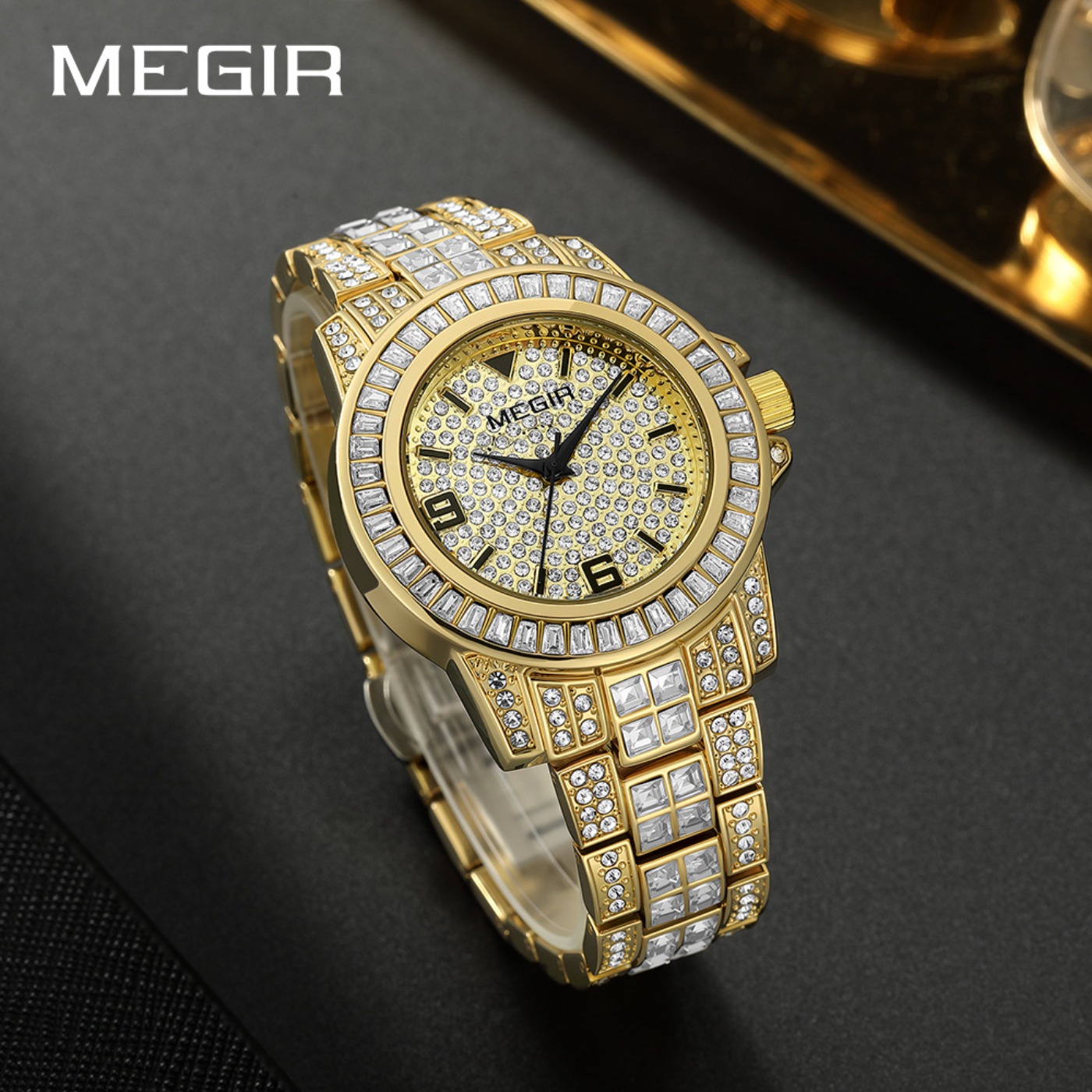 MEGIR Lüks Elmas Saatler Unise - Analog Quartz Watch incelemesi ve fiyatı