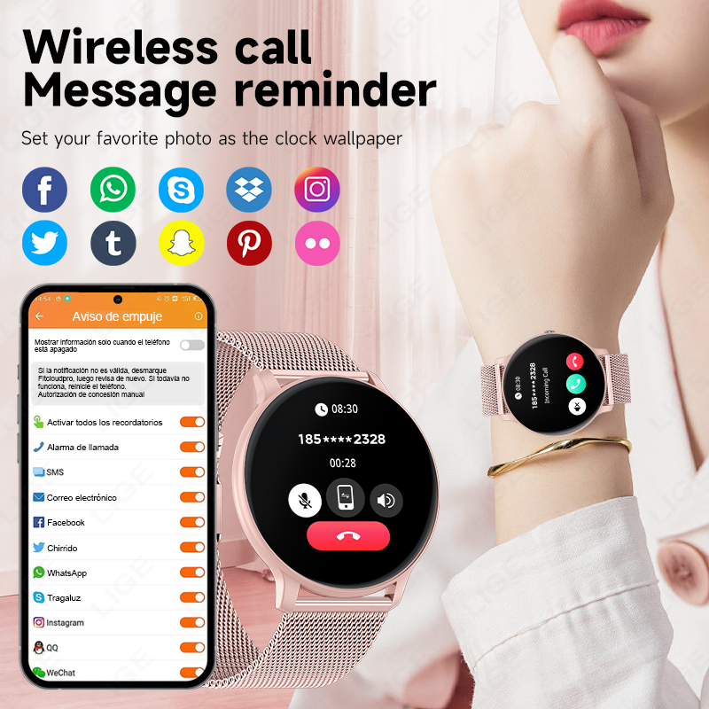 2026 yeni kadın Bluetooth çağr - Smartwatch Ladies Watches For Women incelemesi ve fiyatı