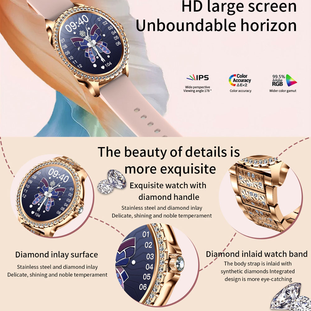 696 yeni mavi diş çağrı kadın  - Smartwatch Ladies Watches For Women incelemesi ve fiyatı