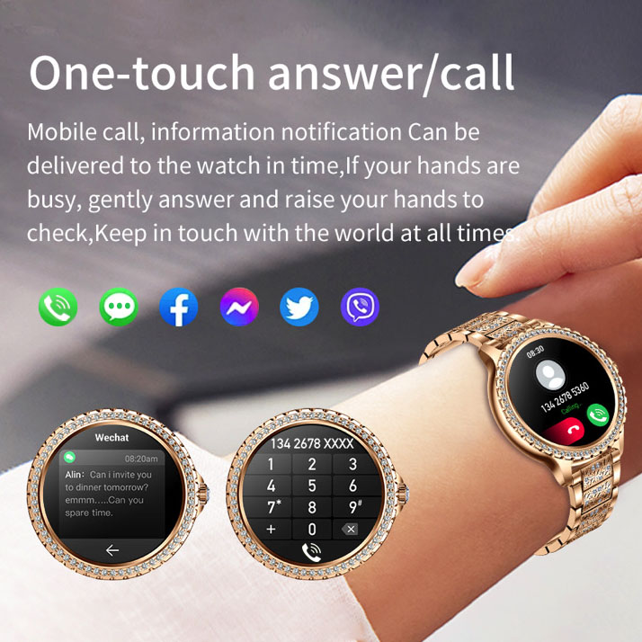 696 yeni mavi diş çağrı kadın  - Smartwatch Ladies Watches For Women incelemesi ve fiyatı
