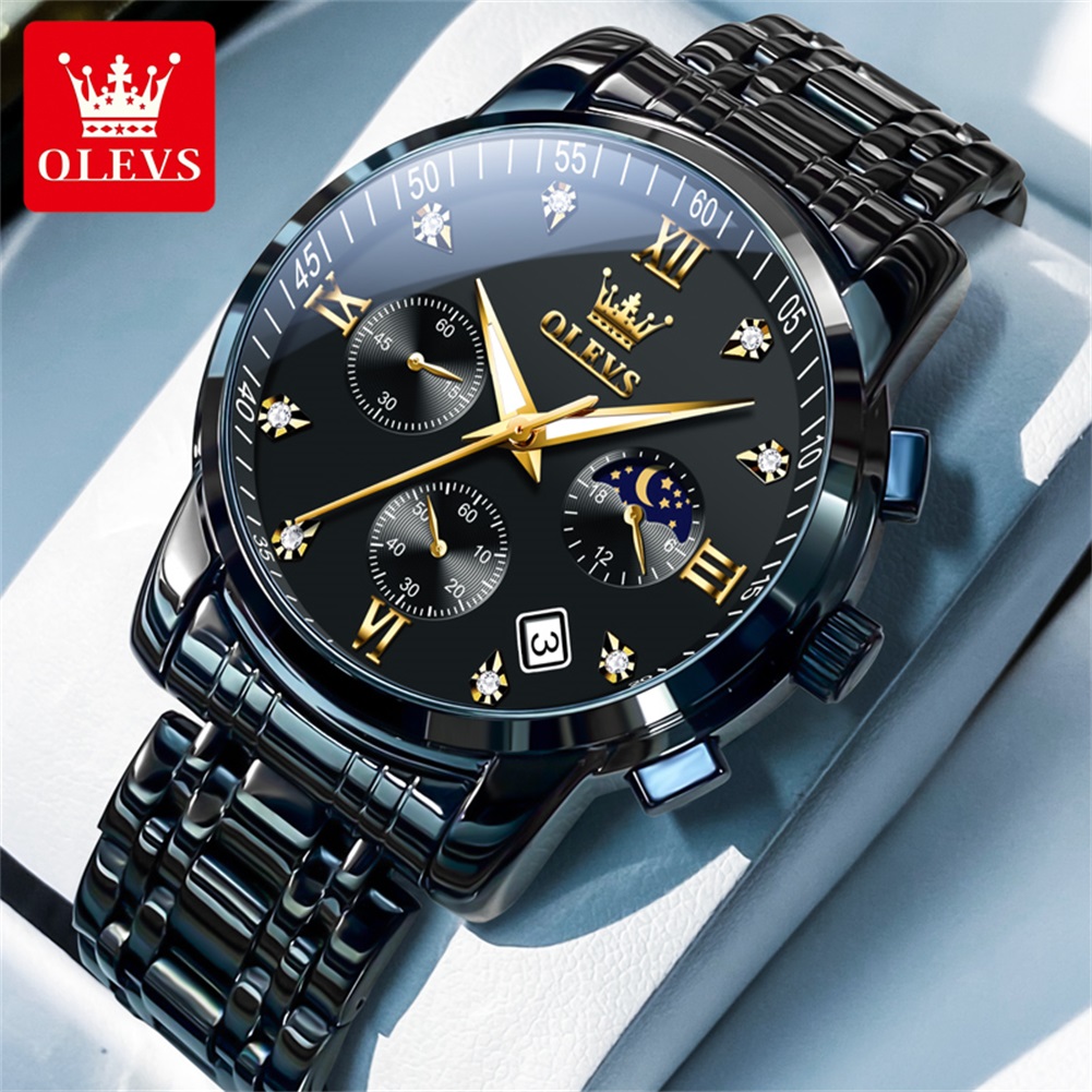 OLEVS Popüler erkek saatleri p - Analog Quartz Watch incelemesi ve fiyatı