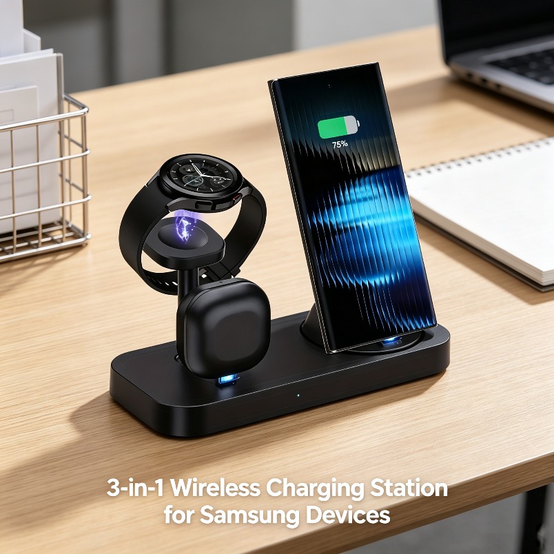 3'ü 1 Arada Kablosuz Şarj Ciha - Watches Smartwatch Samsung incelemesi ve fiyatı