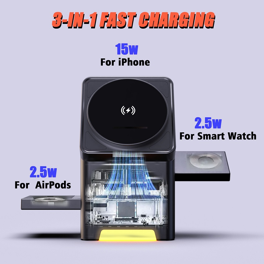 3'ü 1 Arada Manyetik Kablosuz  - Smartwatch Apple Watch incelemesi ve fiyatı
